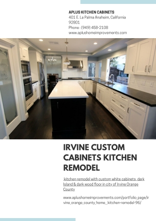 Irvine Custom Cabinets Kitchen Remodel