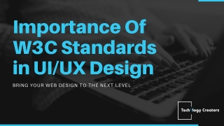 Importance of W3 Standards in UI UX Design