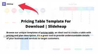 Pricing Table Template For Download | Slideheap