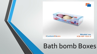 Customize your bath bomb boxes at icustomboxes