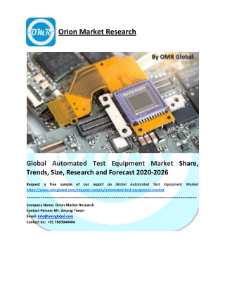 Global Automated Test Equipment Market Size, Share, Trends & Forecast 2020-2026