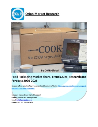 Food Packaging Market Size, Share, Analysis, Industry Report and Forecast to 2026