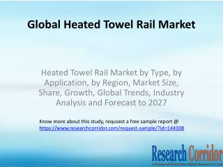 Heated Towel Rail Market by Type, by Application, by Region, Market Size, Share, Growth, Global Trends, Industry Analysi
