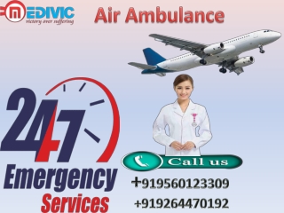 High Class Life Saver Air Ambulance Service Bangalore and Mumbai by Medivic Aviation