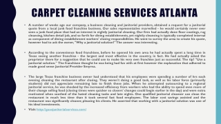 Carpet cleaning services atlanta