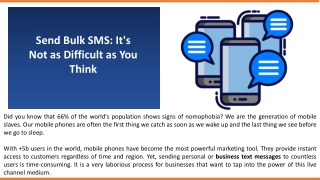 Send Bulk SMS: It's Not as Difficult as You Think