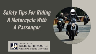 Safety Tips For Riding A Motorcycle With A Passenger