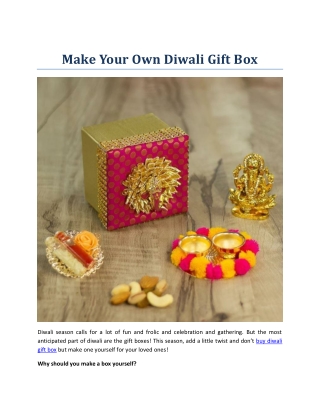 Make Your Own Diwali Gift Box