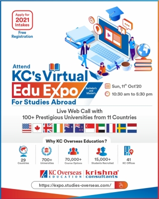 Attend KC's Virtual Edu Expo and apply for 2021 Intake for Studies Abroad