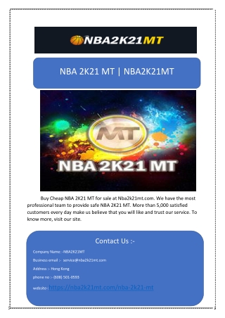 NBA 2K21 MT | NBA2K21MT