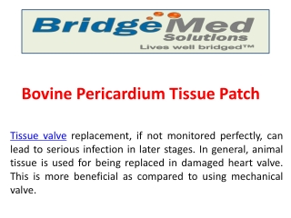 Bovine Pericardium Tissue Patch