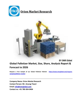 Global Palletizer Market Size, Industry Trends, Share and Forecast 2020-2026