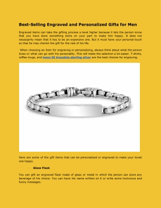 Best-Selling Engraved and Personalized Gifts for Men