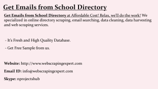 Get Emails from School Directory