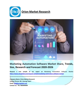 Marketing Automation Software Market Size, Share, Trends & Forecast 2020-2026