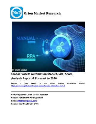 Global Process Automation Market Size, Industry Trends, Share and Forecast 2020-2026