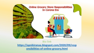 Online Grocery Store Responsibilities in Corona