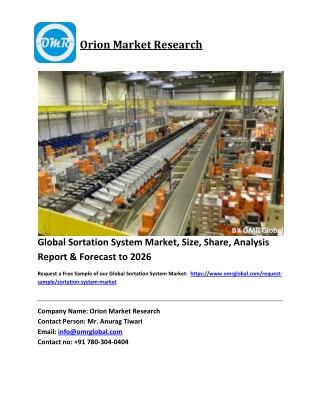 Global Sortation System Market Size, Industry Trends, Share and Forecast 2020-2026