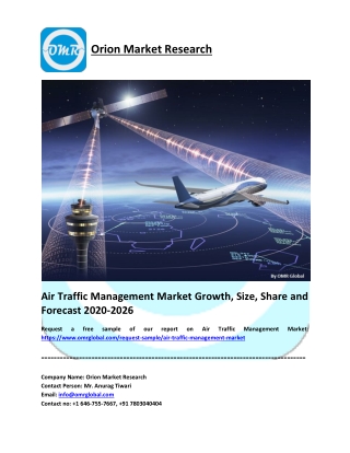 Air Traffic Management Market Research and Forecast 2020-2026