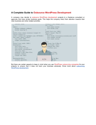 Guide to Outsource WordPress Development