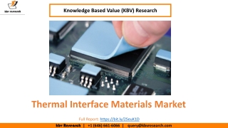 Thermal Interface Materials Market Size Worth $3.5 Billion By 2026 - KBV Research