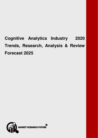 Cognitive Analytics Industry  Sales Revenue, Development Strategy, Growth Potential, Analysis and Business Distribution