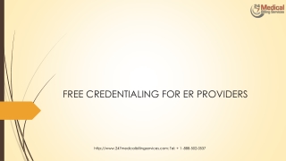 FREE CREDENTIALING FOR ER PROVIDERS