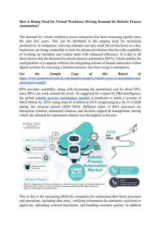 How is Rising Need for Virtual Workforce Driving Demand for Robotic Process Automation?