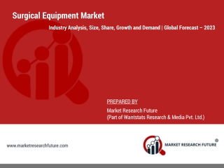 Global Surgical Equipment Market is Expected to Register a CAGR of 6.2% | Forecast Period (2018-2023)