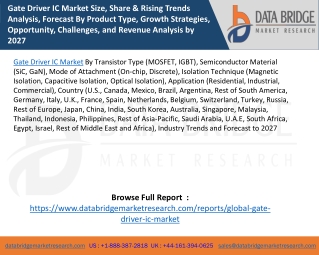 Gate Driver IC Market Size, Share & Rising Trends Analysis, Forecast By Product Type, Growth Strategies, Opportunity, Ch