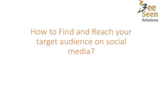 How to Find and Reach your target audience on social media