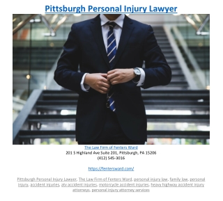 Pittsburgh Personal Injury Lawyer
