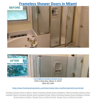 Frameless Shower Doors in Miami
