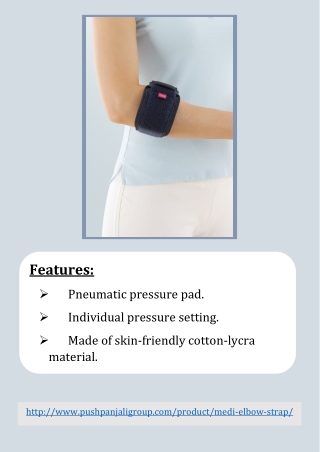 medi Elbow Strap to reduce tension on the tendons | Pushpanjali Medi India