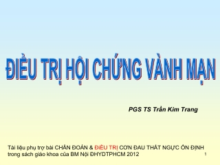 18. Điều trị Bệnh mạch vành mạn 2020