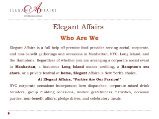 Elegant Affairs