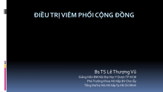 23. Điều trị Viêm phổi cộng đồng 2019