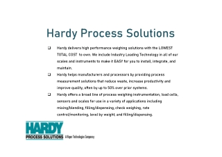 Hardy Process Slutions