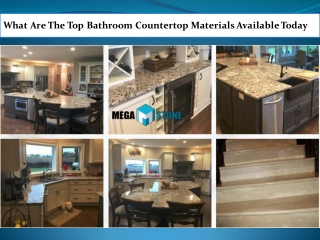 What Are The Top Bathroom Countertop Materials Available Today