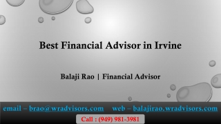 Best Financial Advisor in Irvine