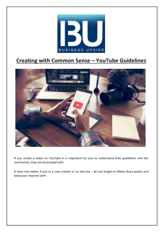 Creating with Common Sense – YouTube Guidelines