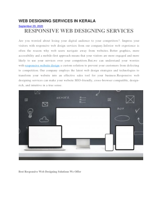 responsive web design-top 10 software companies in Trivandrum