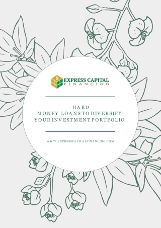 Using Hard Money Loans to Diversify Your Investment Portfolio