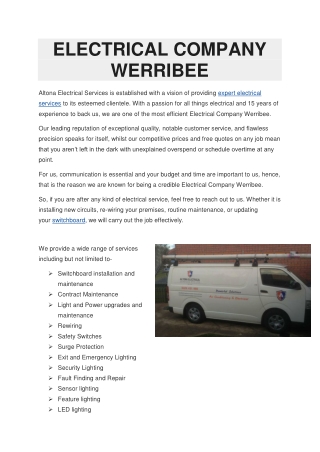 Electrical Company Werribee