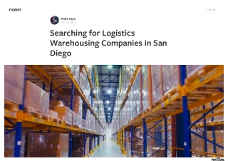 Searching for Logistics Warehousing Companies in San Diego