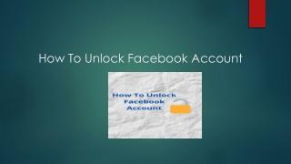 How To Unlock Facebook Account