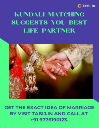 Kundali matching suggests your best life partner