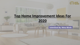 Top home improvement ideas for 2020