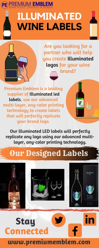 Decorative Illuminated Wine Labels | Premium Emblem