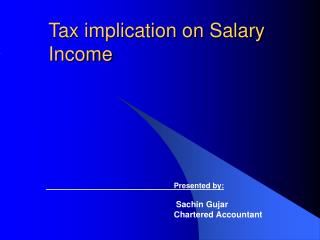 Tax implication on Salary Income